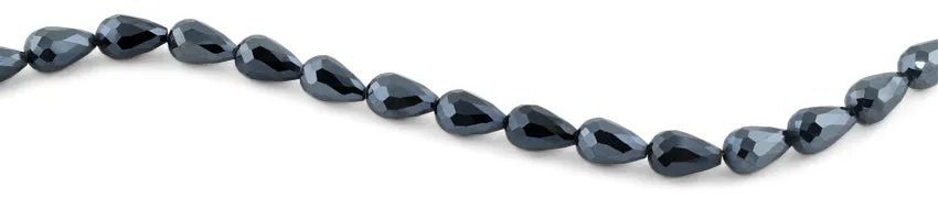 10x15mm Sapphire Drop Faceted Crystal Beads