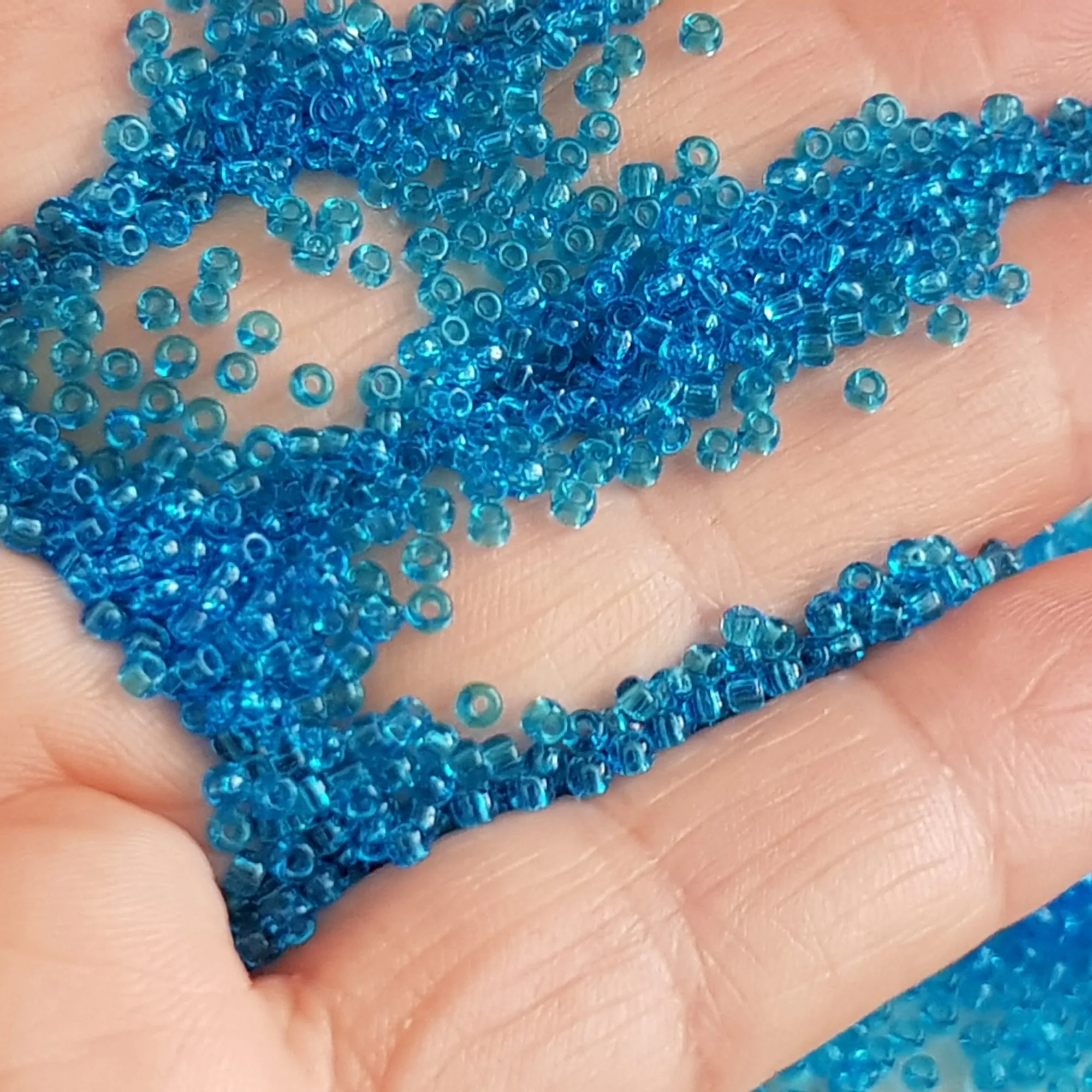 11/0 TR-3B Dark Aquamarine Transparent 10g/30g Round Toho Seed Beads | Beading Supply
