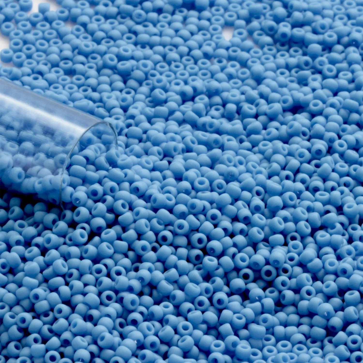 11/0 TR-43DF Cornflower Blue Opaque Matte 10g/30g Round Toho Seed Beads | Beading Supply