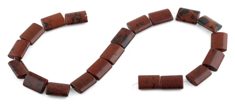 15x20MM Mahogany Obsidian Rectangle Gemstone Beads