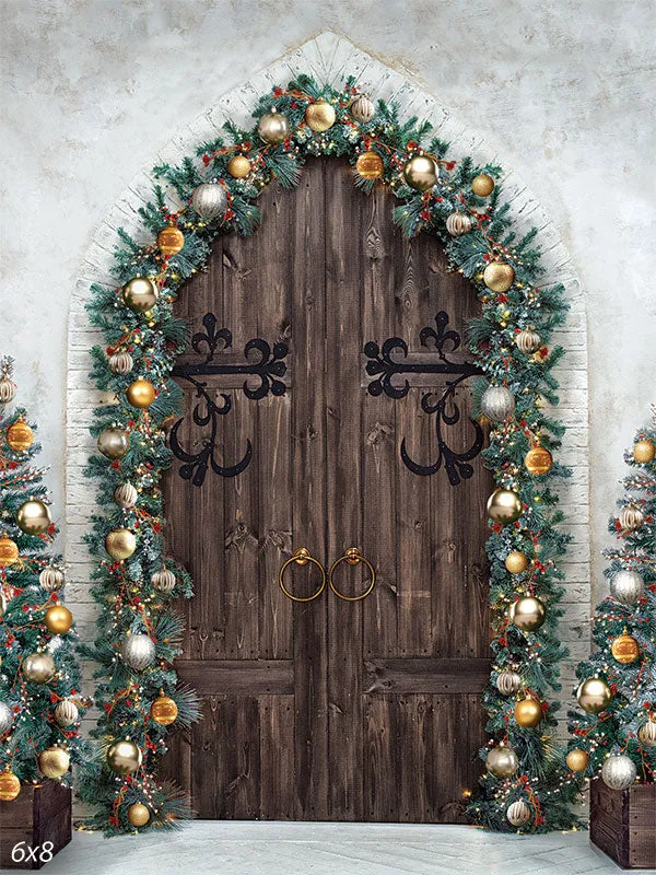 Christmas Door Backdrop