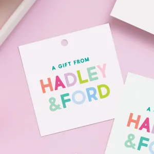Colorful Names Gift Tags