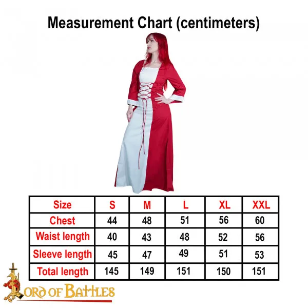 Enchantress Dress - Red and White Cotton
