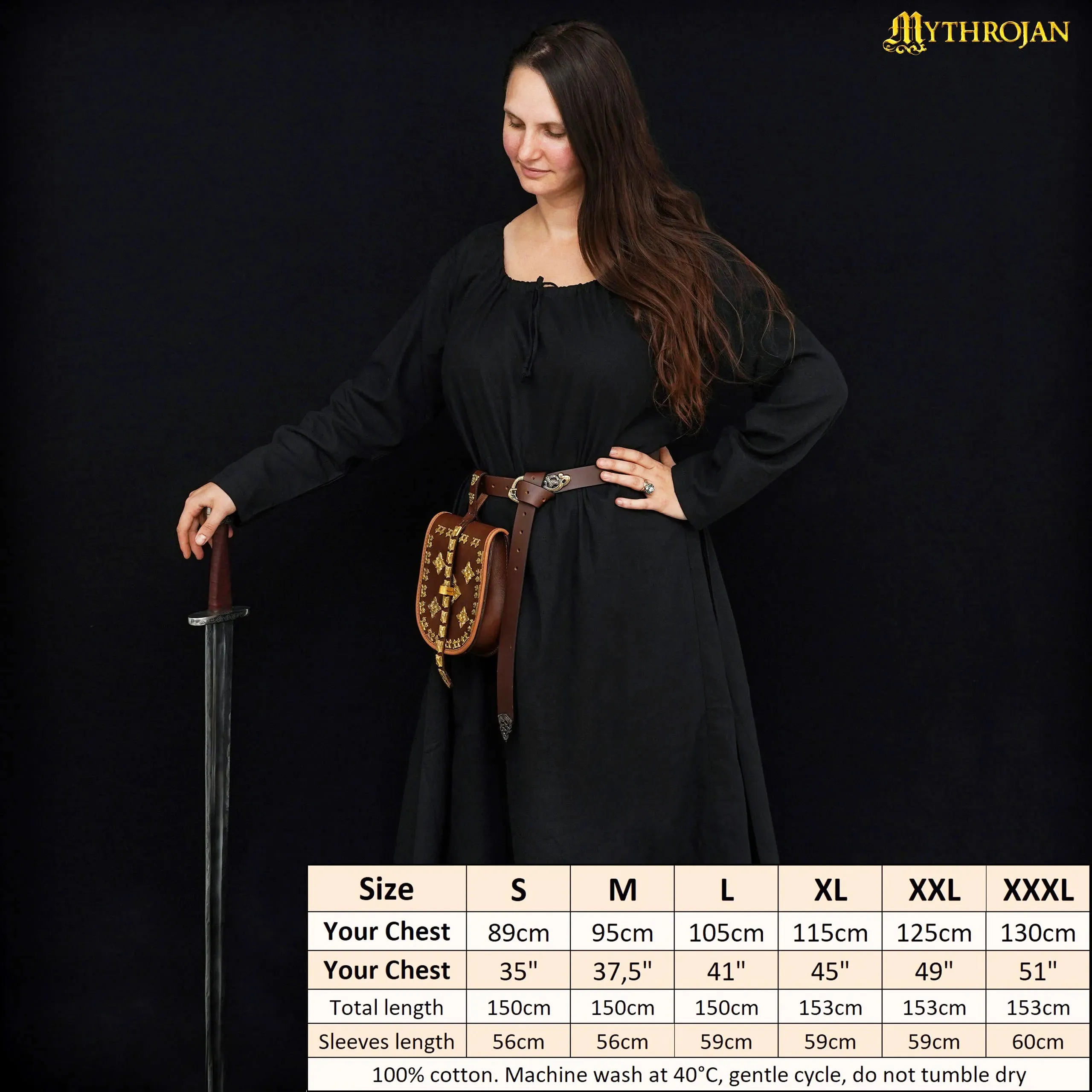 Maiden Dress - Black Cotton