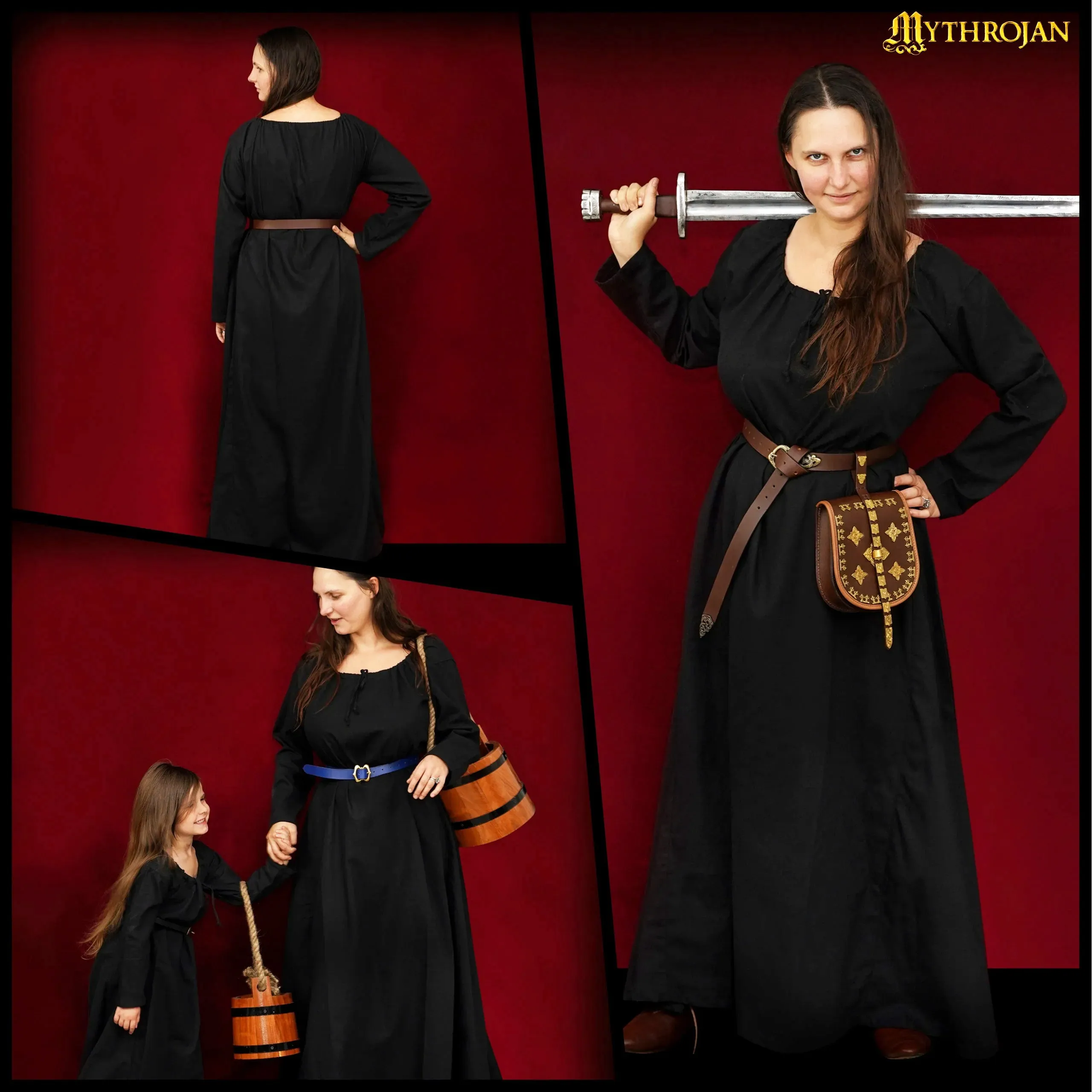Maiden Dress - Black Cotton