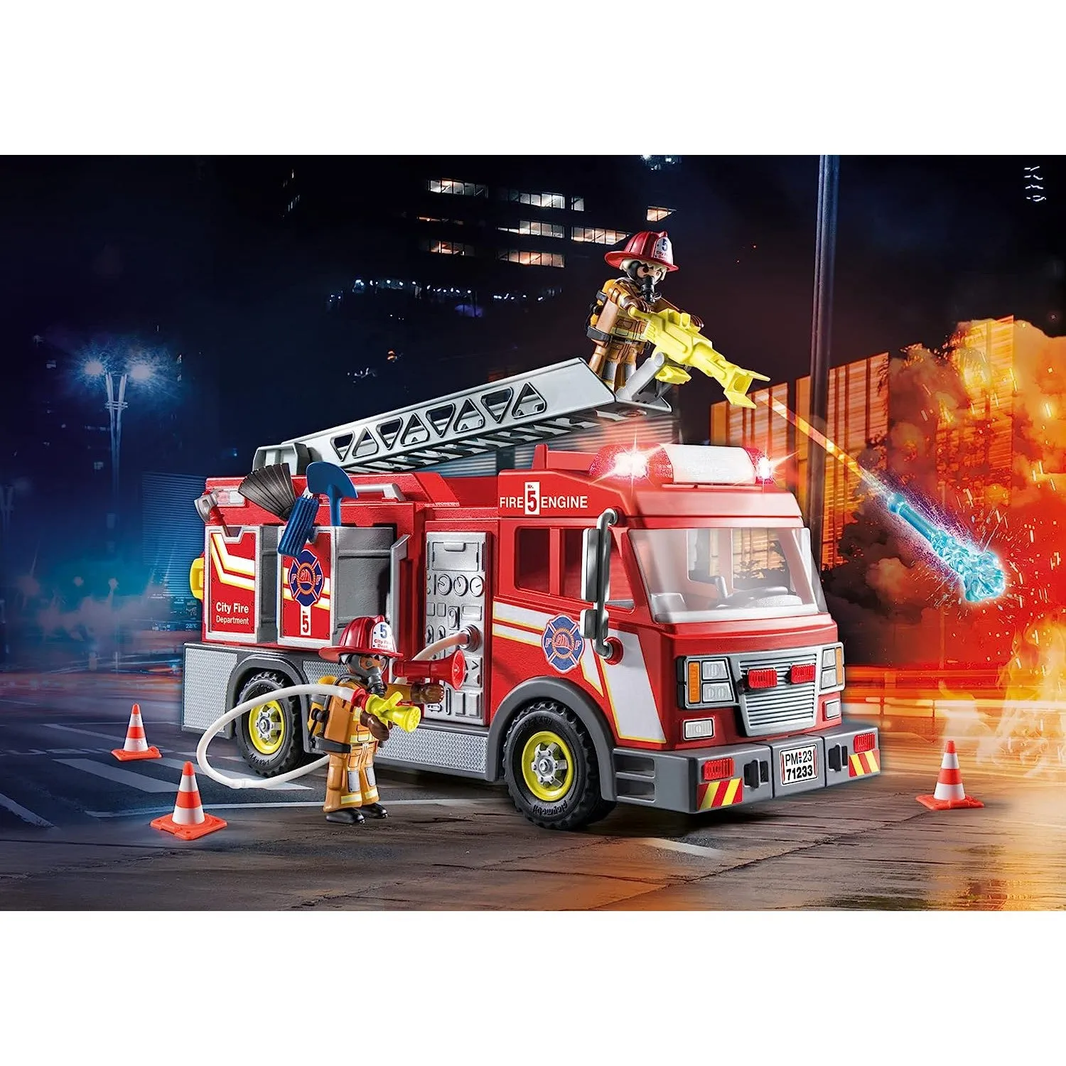 Playmobil 71233 - Fire Truck with Flashing Lights