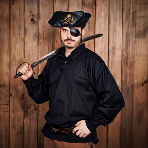 Renaissance Fantasy Pirate shirt - Black