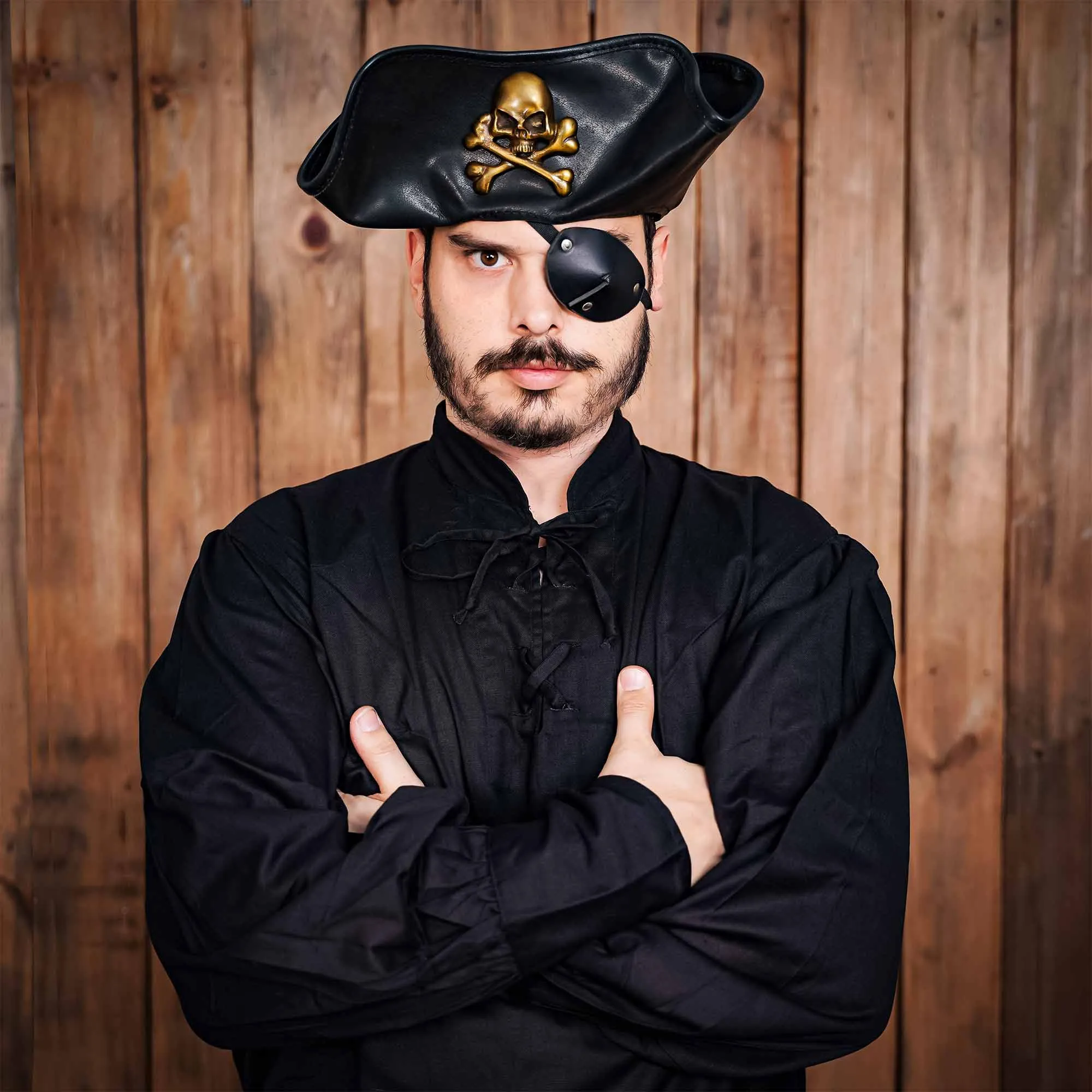 Renaissance Fantasy Pirate shirt - Black