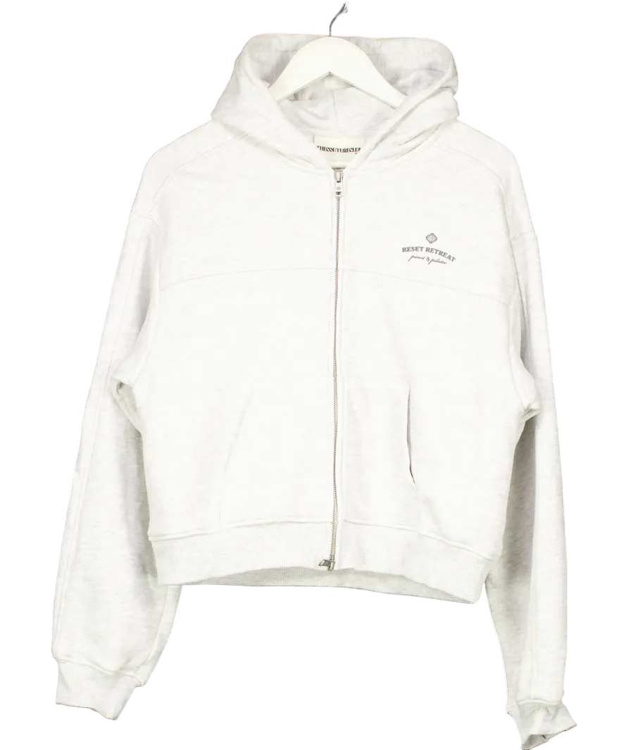 The Couture Club Grey Reset Retreat Zipped Hoodie UK 12